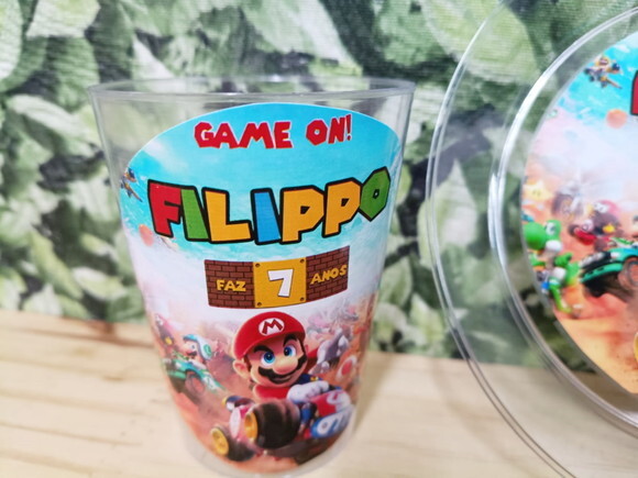 Super Mario Descartáveis Personalizados Pronta Entrega