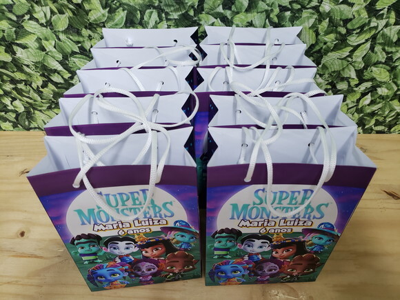 Super Monstros Sacola Personalizada Pronta Entrega