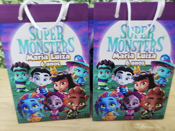 Super Monstros Sacola Personalizada Pronta Entrega