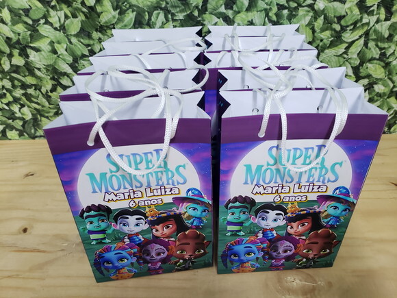 Super Monstros Sacola Personalizada Pronta Entrega