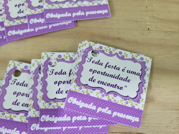 Tag Personalizada Tamanho 4x3 cm Todos os Temas