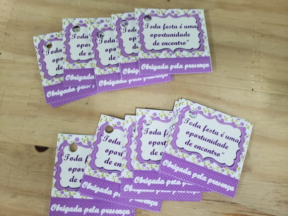 Tag Personalizada Tamanho 4x3 cm Todos os Temas