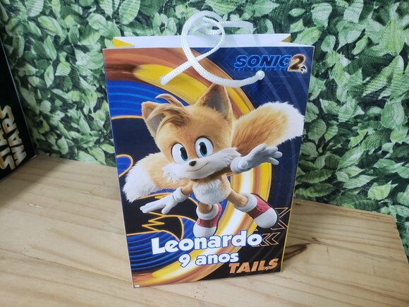 Tails Sonic Sacola Personalizada Pronta Entrega