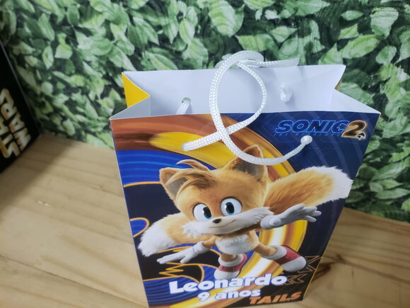 Tails Sonic Sacola Personalizada Pronta Entrega