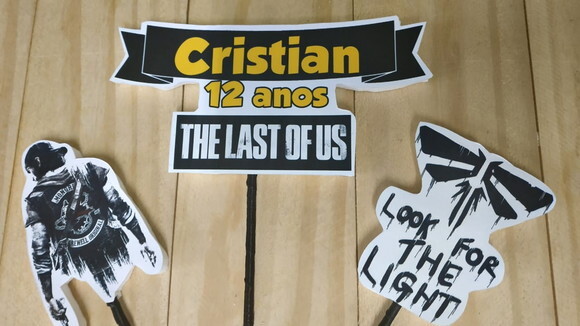 The Last Of Us Topo de Bolo Personalizado Pronta Entrega