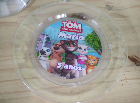 Tom Studios Gatos Pratos Decorados Pronta Entrega