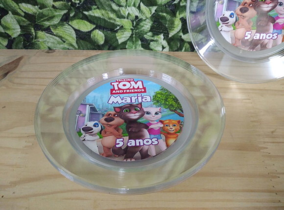 Tom Studios Gatos Pratos Decorados Pronta Entrega
