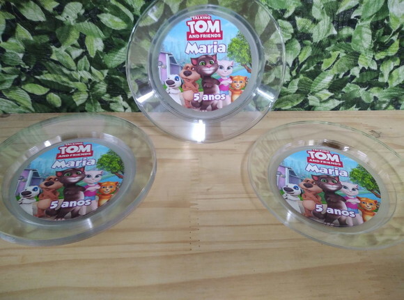 Tom Studios Gatos Pratos Decorados Pronta Entrega