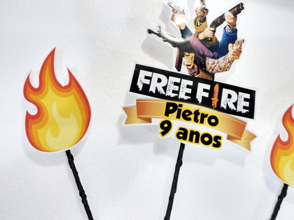 Topo de Bolo Free Fire Personalizado