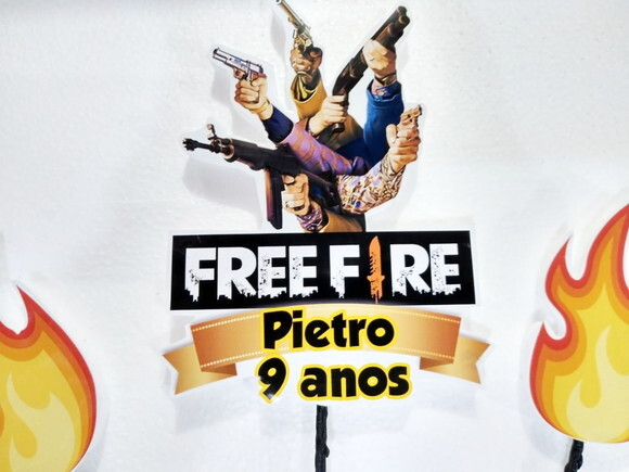 Topo de Bolo Free Fire Personalizado