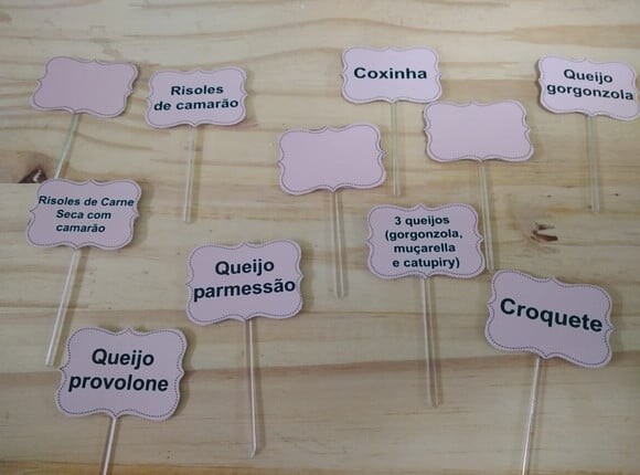 Topper para Docinhos 48 Unidades Pronta Entrega