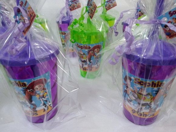 Toy Story Copo Canudo Embalados e Personalizados