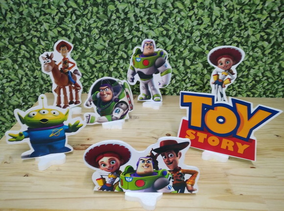 Toy Story Kit de Mesa Displays 7 Peças Pronta Entrega