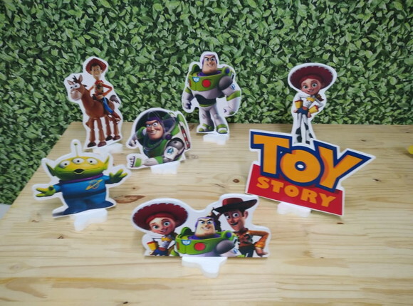 Toy Story Kit de Mesa Displays 7 Peças Pronta Entrega