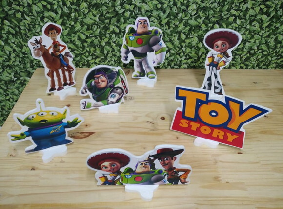 Toy Story Kit de Mesa Displays 7 Peças Pronta Entrega