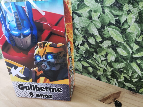 Transformers Sacola Personalizada Pronta Entrega