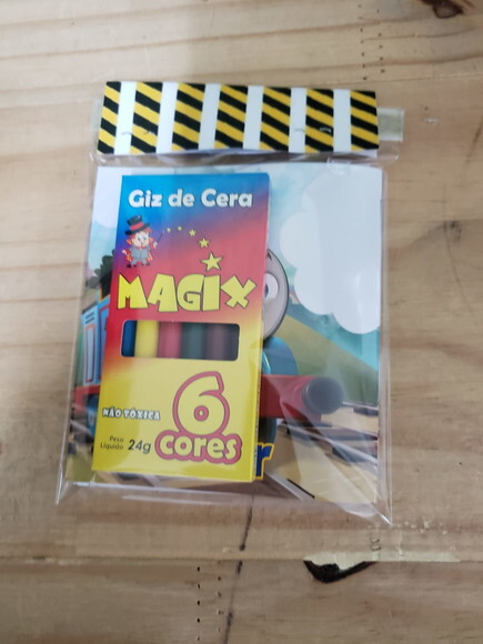 Trem Thomas Lembrancinha Caderninho Colorir Personalizado