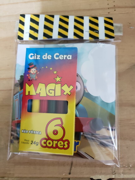 Trem Thomas Lembrancinha Caderninho Colorir Personalizado