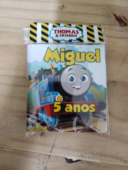 Trem Thomas Lembrancinha Caderninho Colorir Personalizado