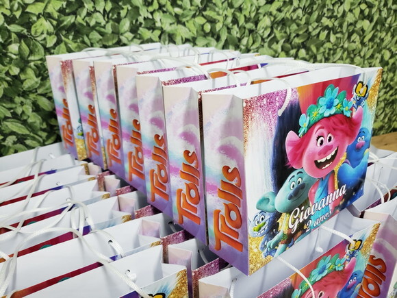 Trolls Sacola Personalizada Horinzontal Pronta Entrega