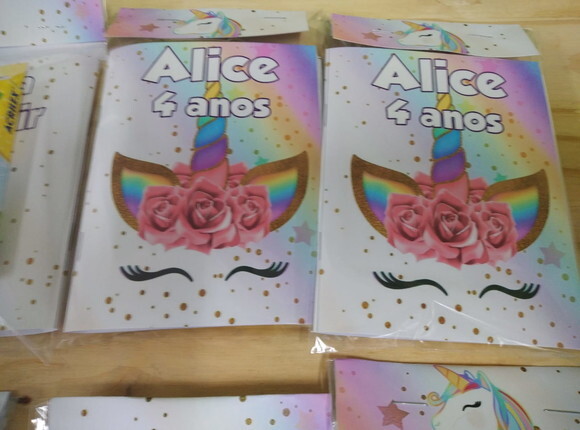 Unicórnio Caderninho para Colorir Personalizado