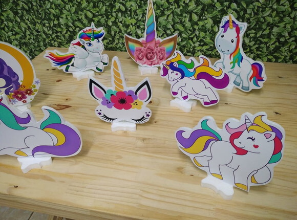 Unicórnio Kit Displays Dee Mesa 9 Peças