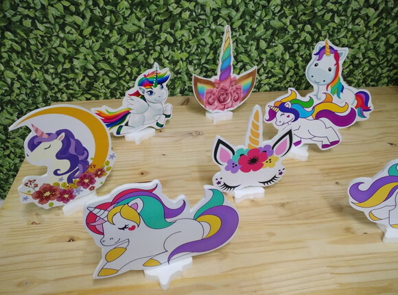 Unicórnio Kit Displays Dee Mesa 9 Peças