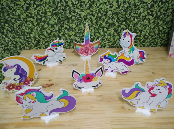 Unicórnio Kit Displays Dee Mesa 9 Peças