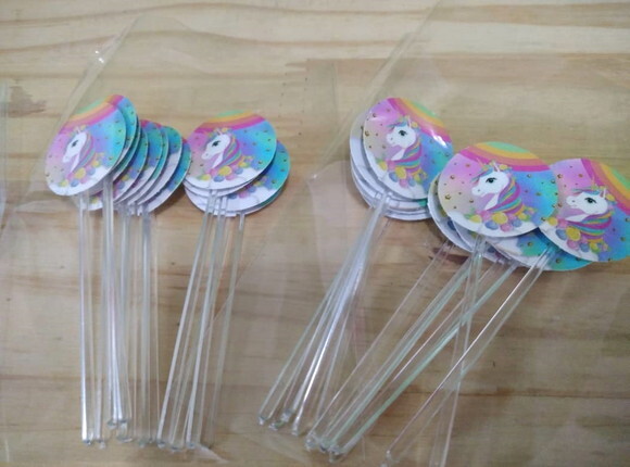 Unicórnio Topper 36 Unidades Pronta Entrega