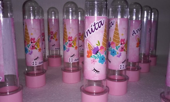 Unicornio Tubetes Personalizados Pronta Entrega