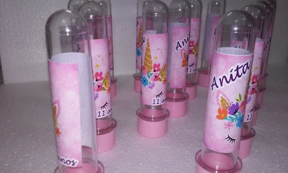 Unicornio Tubetes Personalizados Pronta Entrega