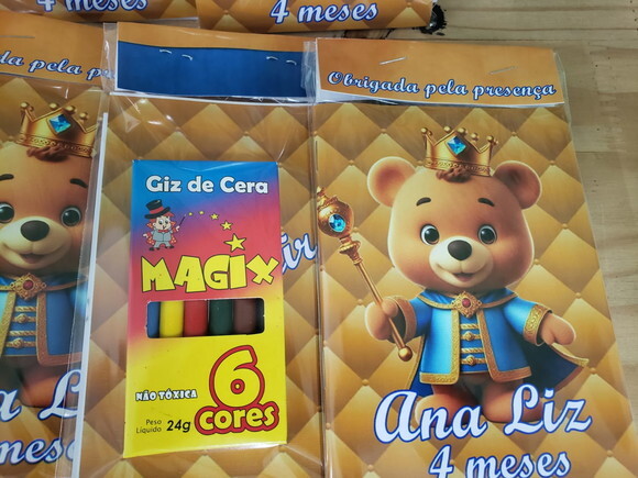Ursinho Principe Lembrancinha Caderninho para Colorir