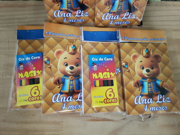 Ursinho Principe Lembrancinha Caderninho para Colorir