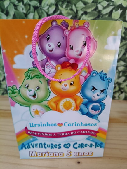 Ursinhos Carinhos Sacola Personalizada Tam Médio 24x17x8 cm