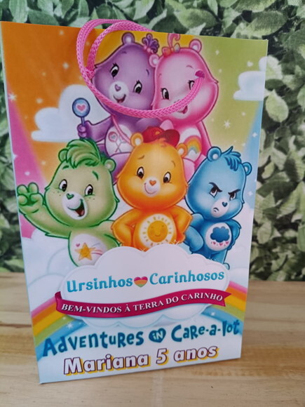 Ursinhos Carinhos Sacola Personalizada Tam Médio 24x17x8 cm