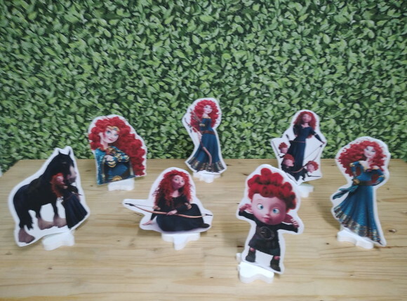 Valente Merida Kit de Mesa Displays 7 Peças Pronta Entrega