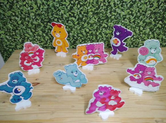 Ursinhos Carinhosos Kit Displays de Mesa 9 Peças Pronta Entr
