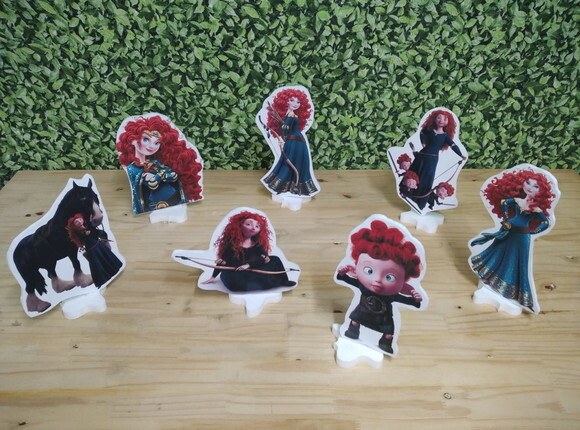 Valente Merida Kit de Mesa Displays 7 Peças Pronta Entrega