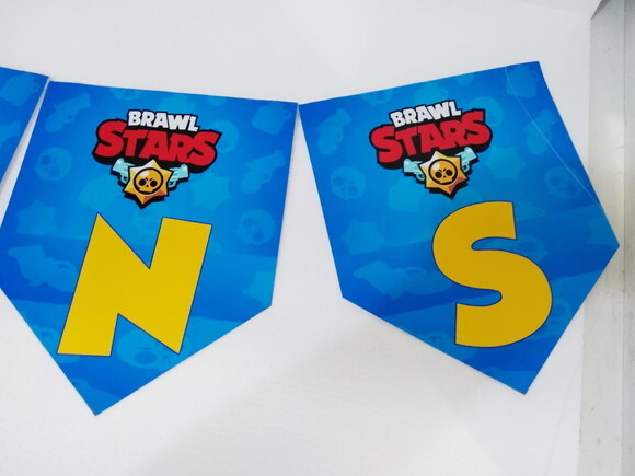 Varal Braw Star Parabens + Nome Personalizada