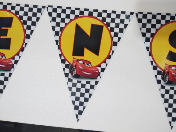 Varal Carros Disney Parabens Mais Nome