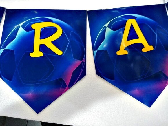 Varal Futebol Personalizado Parabens Mais Nome
