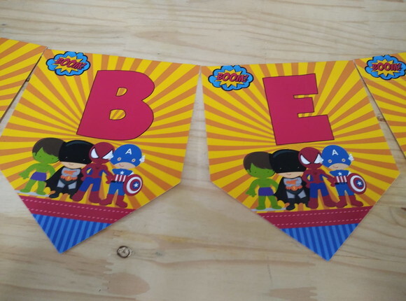 Varal Herois Baby Parabens + Nome Personalizado