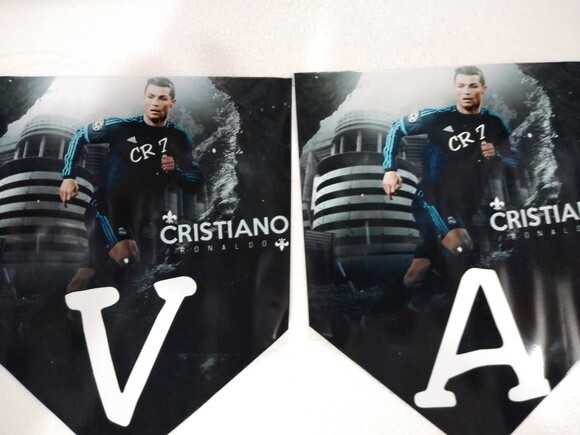 Varal Parabéns Cristiano Ronaldo Personalizado