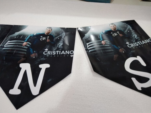 Varal Parabéns Cristiano Ronaldo Personalizado