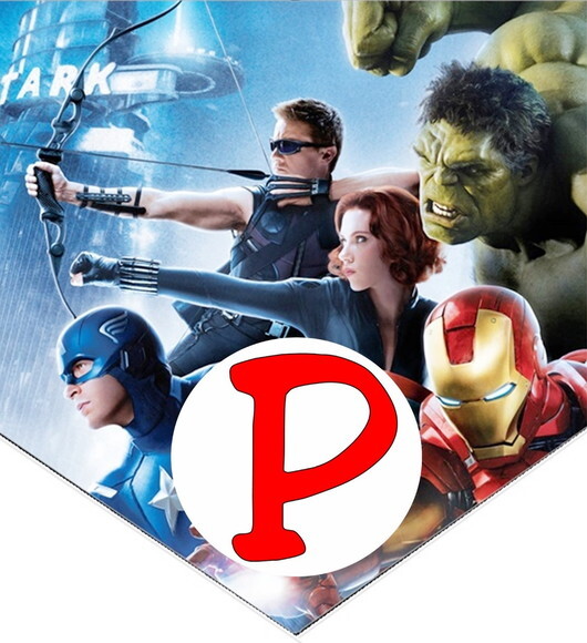 Varal Vingadores Parabens + Nome Personalizado