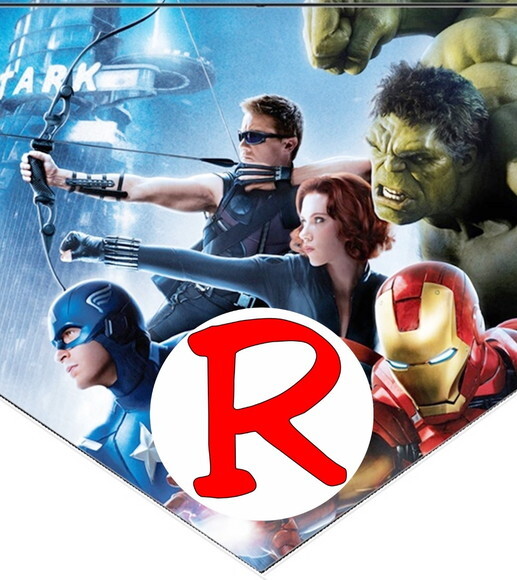 Varal Vingadores Parabens + Nome Personalizado