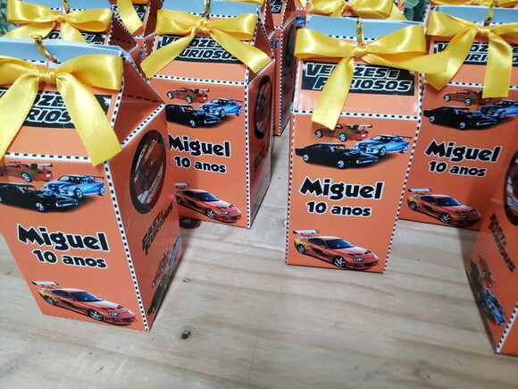 Velozes e Furiosos Caixa Milk Personalizada Pronta Entrega