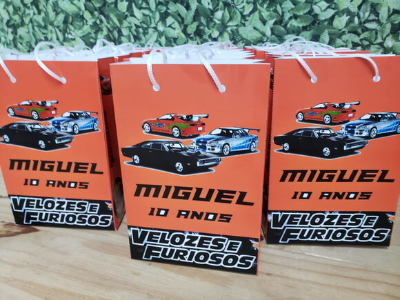 Velozes e Furiosos Sacola Personalizada Pronta Entrega