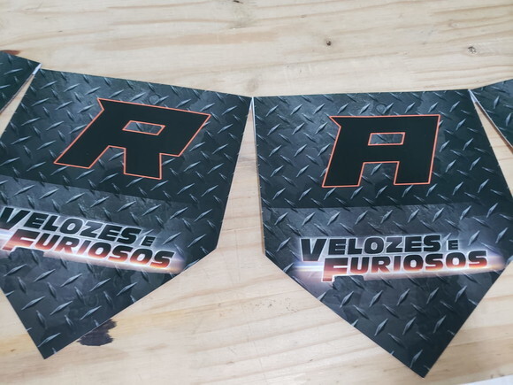 Velozes e Furiosos Varal Personalizado Pronta Entrega