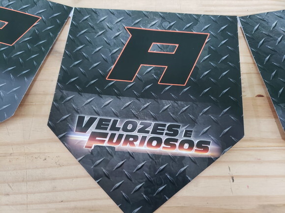 Velozes e Furiosos Varal Personalizado Pronta Entrega